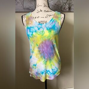 Pink Victoria’s Secret one of a kind tie-dye tank top/cover-up, size extra small